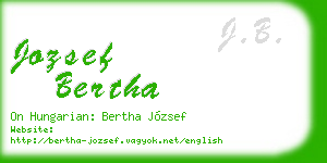 jozsef bertha business card